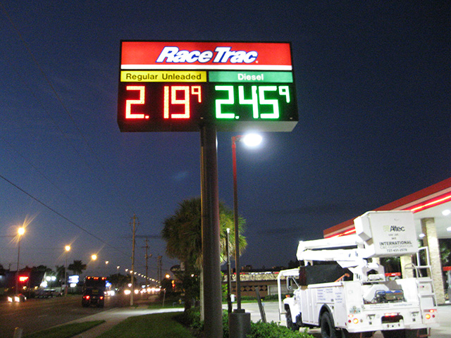 Gas Station Digital Display Pole Sign